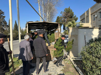 Tərtərdə şəhid Teyyub Həsənovun büstü ətrafında abadlıq və təmizlik işləri aparılıb