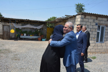 Rayon rəhbəri Milli Məclisin deputatı Anar Məmmədovla birlikdə şəhid,  3-cü dərəcəli “Vətənə xidmətə görə” ordenli Məmmədli Turalın ailəsini ziyarət edib