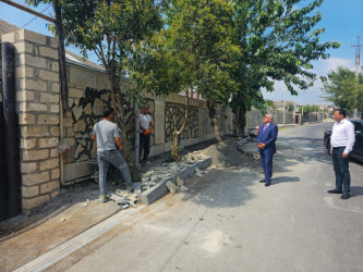 Tərtər şəhərində “Şəhərsalma və Memarlıq İli” çərçivəsində abadlıq-quruculuq, təmir-bərpa işləri davam etdirilir