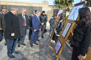 Tərtərdə 20 Yanvar- Ümumxalq Hüzn günündə şəhidlərin xatirəsi ehtiramla anılıb