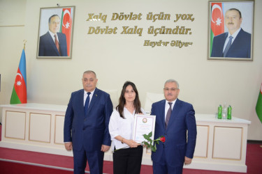 Tərtərdə dövlət qulluqçuları peşə bayramlarını qeyd ediblər