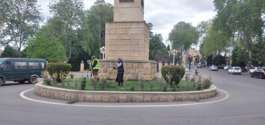 Tərtər şəhəri ərazisində abadlıq və təmizlik işləri görülüb