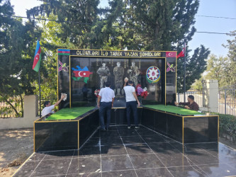 27 sentyabr Anım gününün altıncı ildönümü ilə əlaqədar rayon ərazisində şəhid məzarlarının və abidələrinin, baralyeflərin, şəkil lövhələrinin ətrafında təmizlik işləri aparılıb