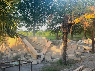Tərtərdə qanunsuz aparılan tikili aşkarlanaraq sökülüb