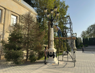“Konstitusiya və Suverenlik İli” çərçivəsində Tərtərdə Mərkəzi meydanda abadlıq işləri aparılıb