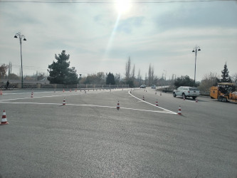 Tərtərdə yol nişanları və nişanlanma xətləri bərpa edilir