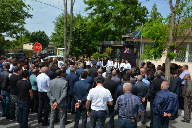 Rayon rəhbəri Vətən müharibəsi şəhidi Qəhramanlı Yaqub Abdulla oğlunun ikinci il dönümü münasibəti ilə ailəsini ziyarət edib