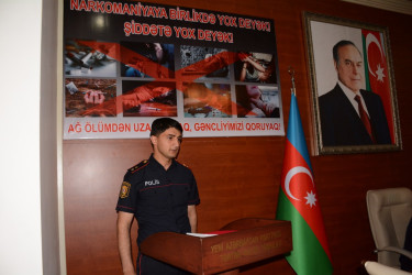 26 iyun–Narkomaniya və narkobiznesə qarşı Beynəlxalq Mübarizə gününə həsr olunmuş tədbir keçirilib