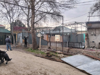 Tərtərdə qanunsuz quraşdırılan tikili aşkarlanaraq sökülüb