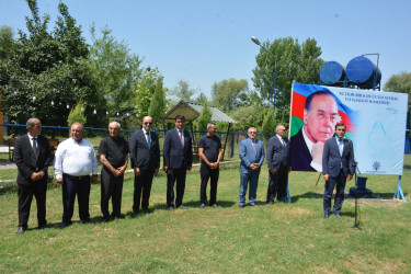 Tərtərdə Ulu Öndər Heydər Əliyevin hakimiyyətə gəlişinin ildönümünə həsr olunmuş su təminatı layihəsi reallaşdırılıb