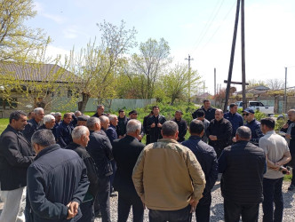 Tərtər rayonu İsmayılbəyli kənd sakinləri ilə suvarma suyunun istifadə edilməsi üçün maarifləndirici görüş keçirilib