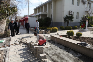 Tərtər şəhərində abadlıq-quruculuq işləri davam etdirilir, küçələr yenidən qurulur