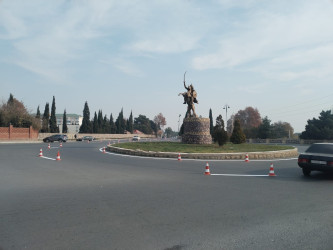 Tərtərdə yol nişanları və nişanlanma xətləri bərpa edilir