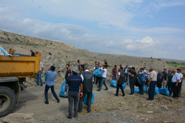 Tərtər çayının sahilində təmizlik aksiyası keçirilib