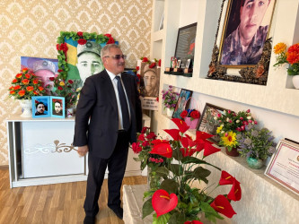 Tərtər Rayon İcra Hakimiyyətinin başçısı 27 Sentyabr – Anım Günü ilə əlaqədar Vətən müharibəsi şəhidi Fuad Məhərrəmlinin ailəsini ziyarət edib