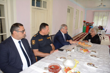 İcra başçısı şəhid anası Xırdaxanım Əliyevanı 80 illik yubileyi münasibəti ilə təbrik edib