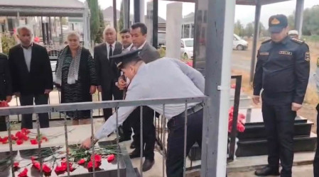 Vətən Müharibəsi şəhidi Əlzamin Mustafayevin şəhadətə qovuşmasının 6-cı ildönümü münasibətilə məzarı ziyarət olunub