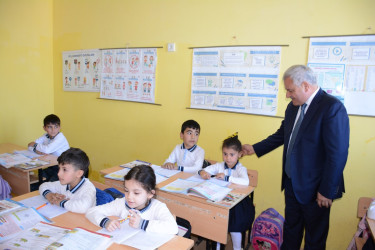 Rayon rəhbəri Kəngərli kənd tam orta məktəbində mövcud şəraitlə tanış olub