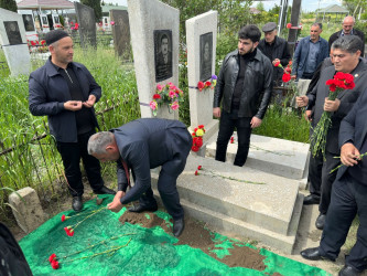 Tərtərdə Şəhid Əsədov Mahir Yelmar oğlunun anası Əsədova Zelimə Fərman qızının dəfn mərasimi keçirilib.