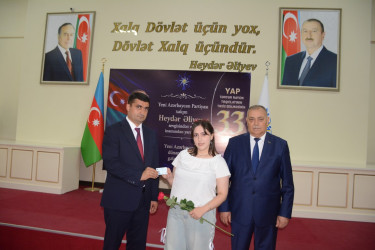 Yeni Azərbaycan Partiyası Tərtər Rayon Təşkilatının yaradılmasının 33-cü ildönümü qeyd olunub