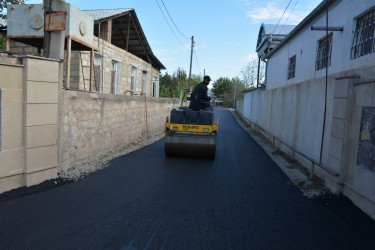 Tərtər şəhərində şəhid adları verilən küçələrə asfalt salınır