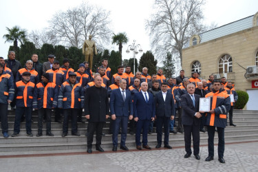 Tərtərdə avtomobil yolları işçilərinin peşə bayramı qeyd olunub