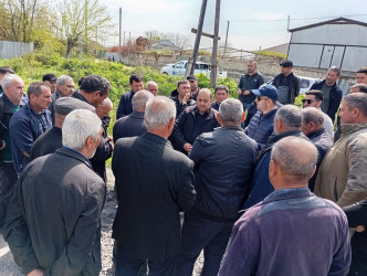 Tərtər rayonu İsmayılbəyli kənd sakinləri ilə suvarma suyunun istifadə edilməsi üçün maarifləndirici görüş keçirilib