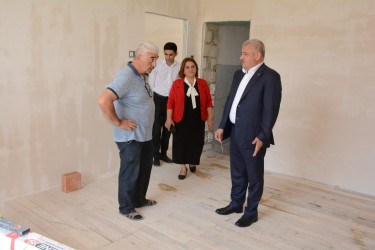 Rayon rəhbəri Hüsənli kənd körpələr evi-uşaq bağçasında aparılan əsaslı təmir işləri ilə tanış olub