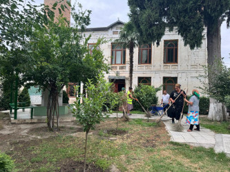 Rayon ərazisində yerləşən məscid və ziyarətgahlarda genişmiqyaslı təmizlik və dezinfeksiya işləri aparılıb
