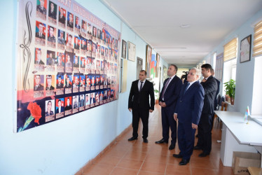 Rayon rəhbəri Düyərli kənd ümumi orta məktəbində mövcud şəraitlə tanış olub