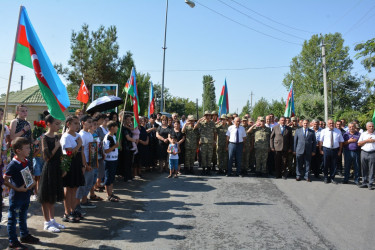 Tərtərdə şəhid Qasımov Azər Yaqub oğlunun xatirəsinə inşa edilən  bulağın açılış olub