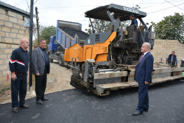 İcra başçısı  şəhərin küçələrinə asfalt salınmasına yerində baxış keçirib