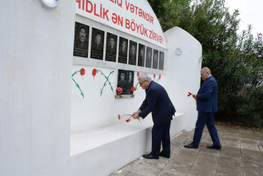 Rayon rəhbəri “Konstitusiya və Suverenlik İli” çərçivəsində Səhlabad və Əskipara kəndlərindən olan şəhid ailələri ilə görüş keçirib