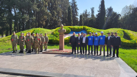 N saylı hərbi hissənin ərazisində Ulu Öndər Heydər Əliyevin 100 illik yubleyi münasibəti ilə  ağacəkmə aksiyası keçirilib