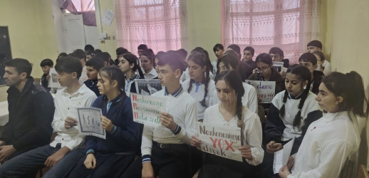 Tərtərdə “Narkotikə yox deyək! ” və “Gənclər arasında sağlam həyat tərzinin təbliği ”mövzusunda tədbir keçirilib.