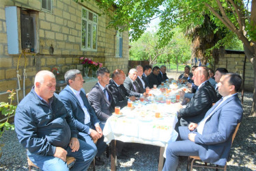 Rayon rəhbəri Milli Məclisin Deputatı ilə birlikdə şəhid Şəldiyev Talıbın ailəsini ziyarət edib