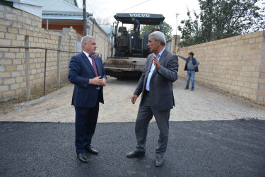 İcra başçısı  şəhərin küçələrinə asfalt salınmasına yerində baxış keçirib