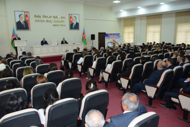 “Konstitusiya və Suverenlik İli” çərçivəsində 5 Oktyabr - Beynəlxalq Müəllimlər Günü münasibətilə “Gələcək müəllimlərin əsəridir” mövzusunda tədbir keçirilib