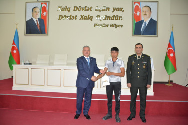 Tərtərdə Vətən müharibəsi qazilərinə və iştirakçılarına  medallar təqdim olundu