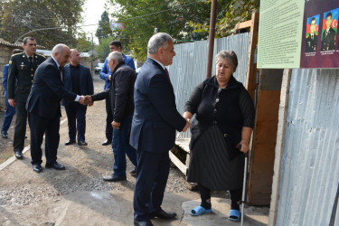 Rayon rəhbəri Şanlı Zəfər Günü ilə əlaqədar şəhid Təbriz Cəfərovun ailəsini ziyarət edib