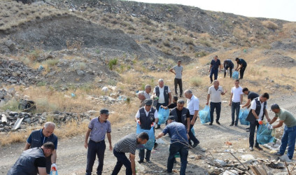 “Konstitusiya və Suverenlik İli” çərçivəsində Tərtər çayının sahilində təmizlik aksiyası keçirilib