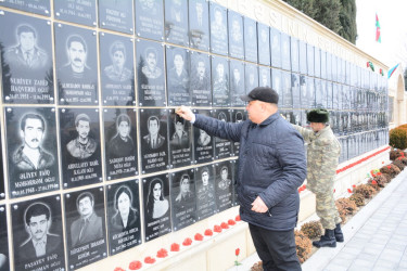 Tərtərdə "20 Yanvar faciəsi"nin 33-cü ildönümü ilə əlaqədar Şəhidlər Abidə Kompleksinin ətrafında abadlıq-təmizlik işləri aparılıb