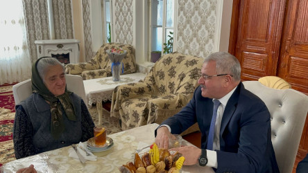 İcra başçısı “Konstitusiya və Suverenlik İli” çərçivəsində şəhid anası Raya Səfərovanı 75 illik yubileyi münasibəti ilə təbrik edib