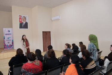 Tərtərdə gender bərabərliyi, erkən nikah və qohum evliliklərinin qarşısının alınması istiqamətində maarifləndirici təlimlər keçirilib