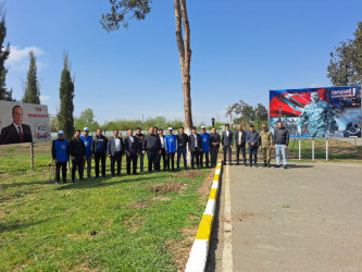 N saylı hərbi hissənin ərazisində Ulu Öndər Heydər Əliyevin 100 illik yubleyi münasibəti ilə  ağacəkmə aksiyası keçirilib