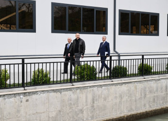 İlham Əliyev Ağdərə rayonunda “Qozlukörpü” Su Elektrik Stansiyasının açılışında iştirak edib
