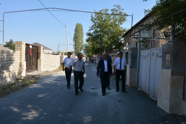 İcra başçısı şəhərin küçələrində aparılan əsaslı təmir işləri ilə yerində tanış olub