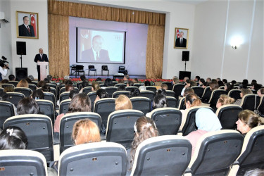 Ümummilli Lider Heydər Əliyevin anadan olmasının 101-ci ildönümünə həsr olunmuş “Heydər Əliyev və Azərbaycan mədəniyyəti” mövzusunda tədbir  keçirilib