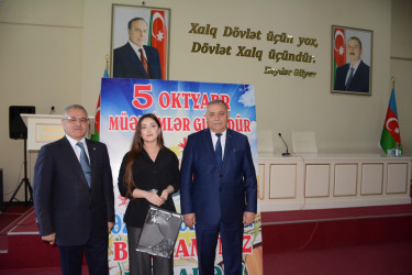 Tərtərdə 5 Oktyabr - Beynəlxalq Müəllimlər Günü münasibətilə tədbir keçirilib