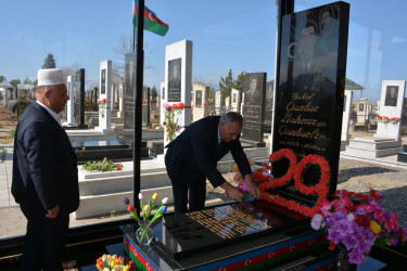 Tərtərdə Vətən müharibəsi şəhidi Qənbərli Qənbərin ad günü məzarı önündə qeyd olundu